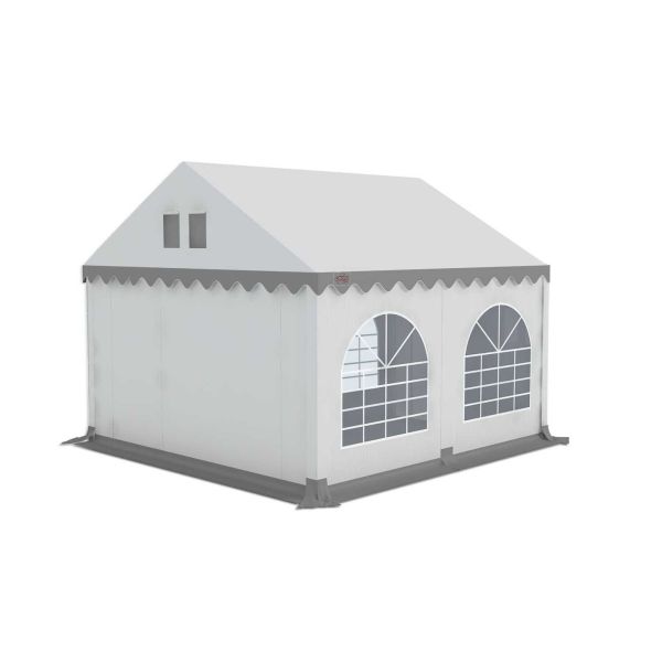 Partytent 4×4 m PVC | GRIZZLY GO PRO ARMORSHIELD™ 640 | Wit-Grijs