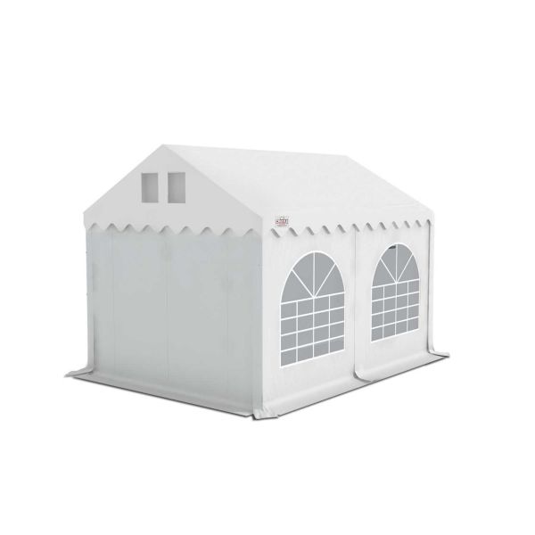 Partytent 4×4 m PVC | GRIZZLY GO‑PRO ARMORSHIELD™ 640 | Wit