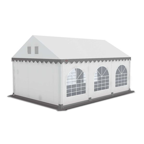Partytent 4×6 m PVC | GRIZZLY GO‑PRO ARMORSHIELD™ 640 | Wit-Grijs