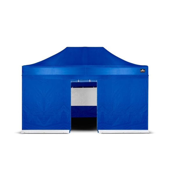 Grizzly Outdoor GO-UP Wand 4,5 m Blauw – Met Ingang (Deurwand)