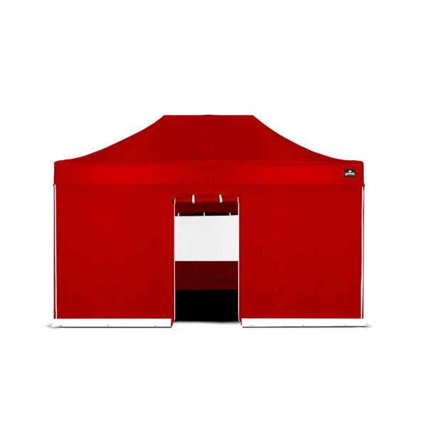 Grizzly Outdoor GO-UP Wand 4,5 m Rood– Met Ingang (Deurwand)