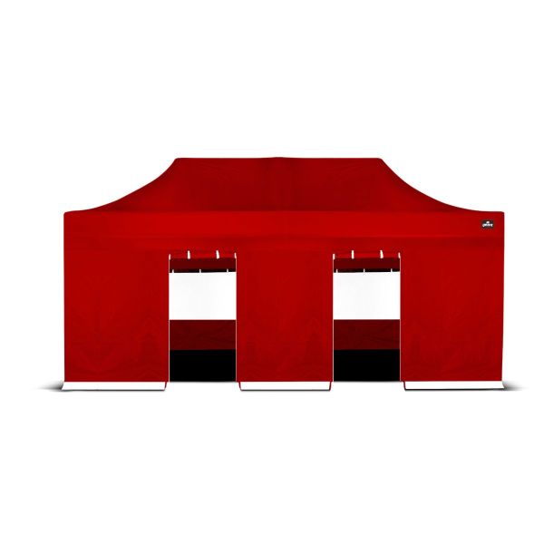 Grizzly Outdoor GO-UP Wand 6 m Rood – Met Ingang (Deurwand)