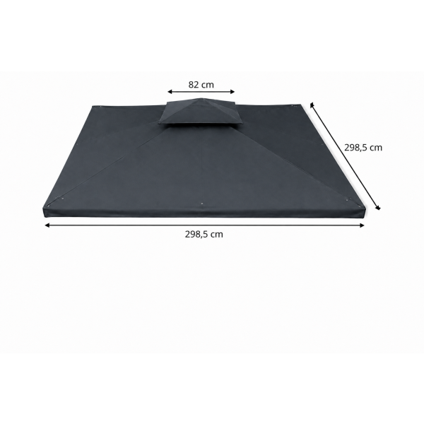Graciosa 3x3 meter vervangdak Antraciet