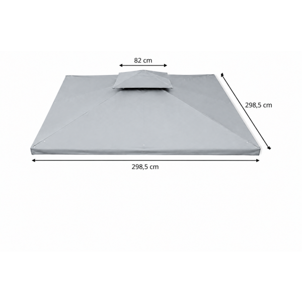 Graciosa 3x3 meter vervangdak Grey Dawn
