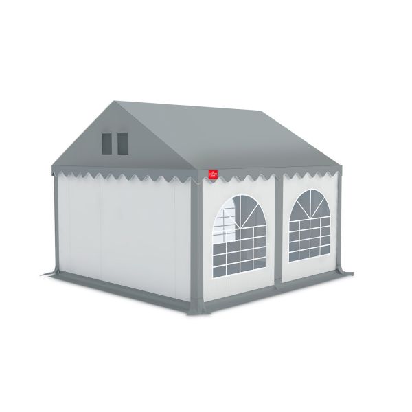 Partytent 3&times;4 m PVC | GRIZZLY GO PRO ARMORSHIELD&trade; 640 | wit-grijs