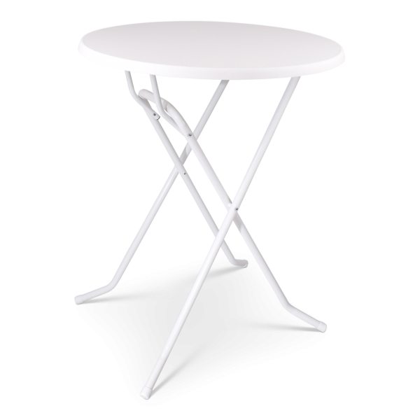 Statafel / Hangtafel Wit Ø 85 cm – Inklapbaar, Horeca Kwaliteit