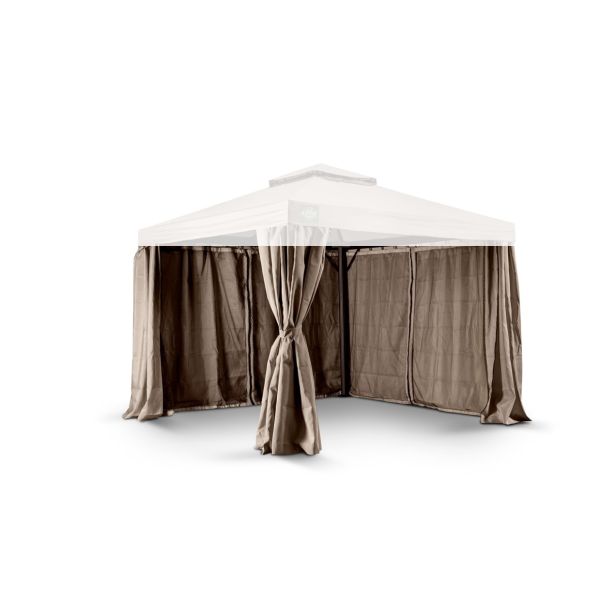 Grizzly Europe 3x4 meter zijwandenset Taupe