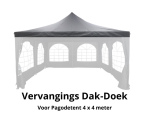 Vervangings Dak-doek voor pagodetent 4x4 m Antraciet