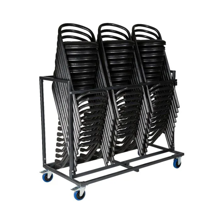 30 stuks barkrukken easy, op transportkar, zwart
