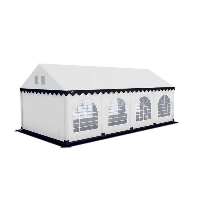 go-pro, wit-blauw, partytent, 4x8, grizzly outdoor