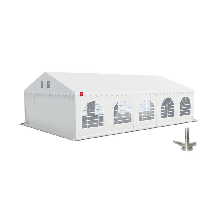 GO-PRO 6x10 partytent met grondframe Wit