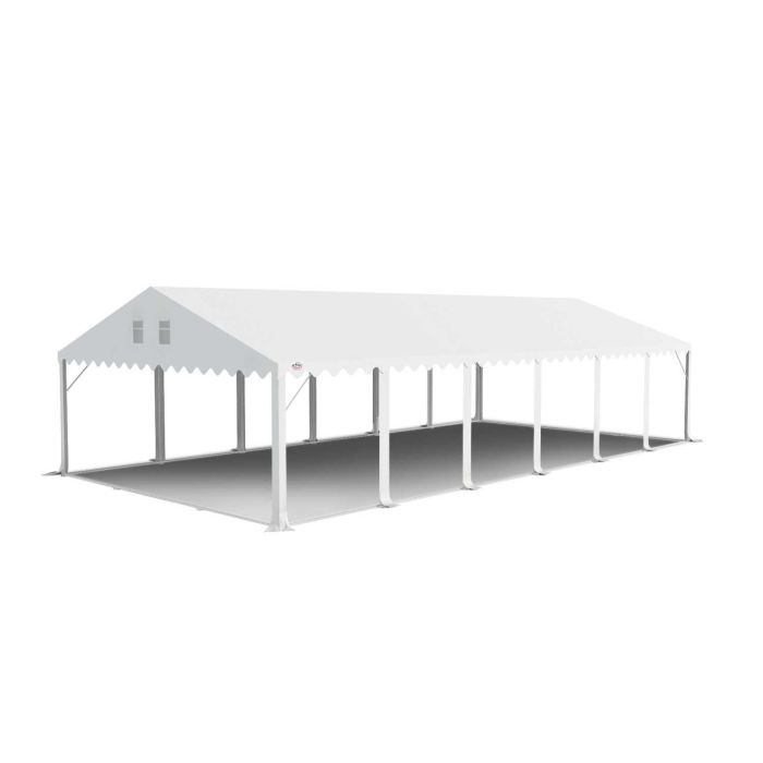 Dit dakdoek is brandvertragend gecertificeerd, heeft koperen zeilringen in het dak zitten en is volledig gemaakt van waterdicht pvc.