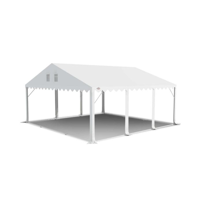 Dit dakdoek is brandvertragend gecertificeerd, heeft koperen zeilringen in het dak zitten en is volledig gemaakt van waterdicht pvc.