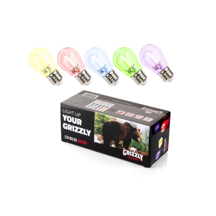 LED filament lampen in 5 kleuren Grizzly Outdoor