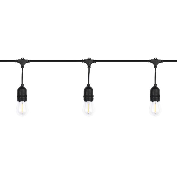Verlengstuk 5 meter prikkabel met 5 filamentlampen warm wit 1 watt