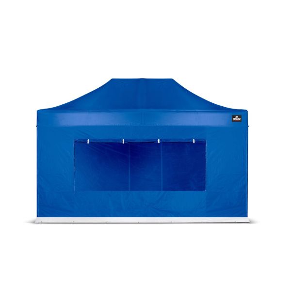 Easy Up | Zijwand 4,5 m met Raam Blauw