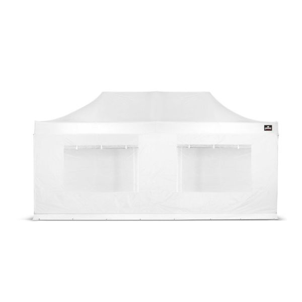 Easy Up | Zijwand 6 m met Raam Wit