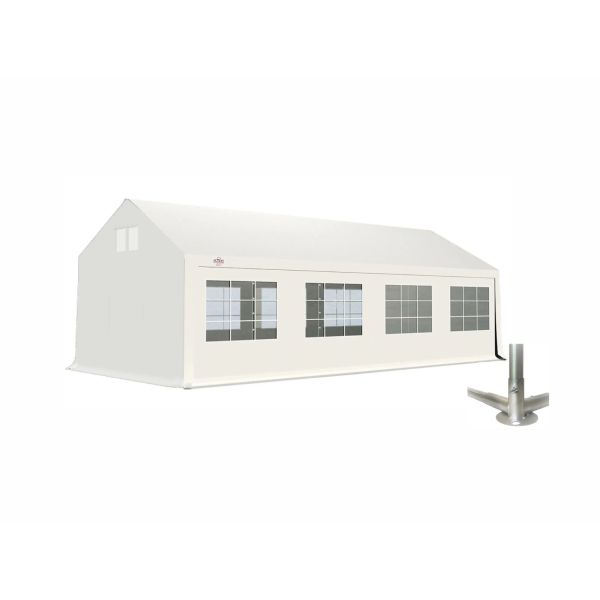 GO-BASIC 4x8 PVC Partytent 1200N / 500 g/m² | Doorloop 220 cm | Grondframe