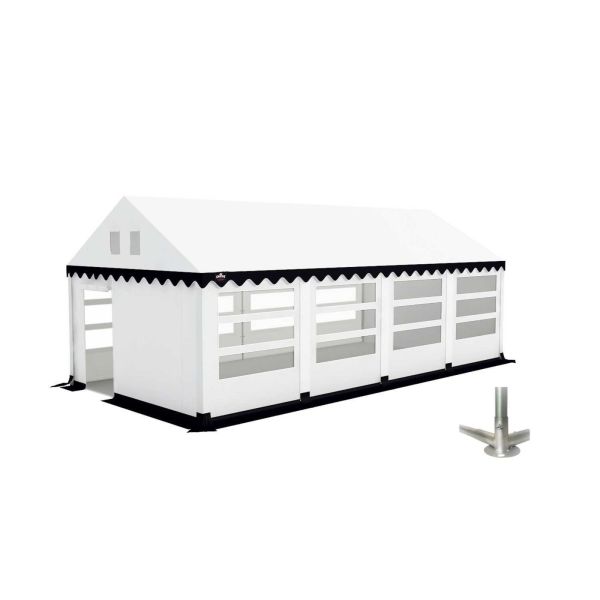 GO-PRO Limited Edition 4x8 Partytent met grondframe Wit-Blauw