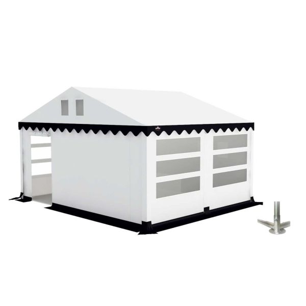 GO-PRO Limited Edition 5x4 Partytent met grondframe Wit-Blauw