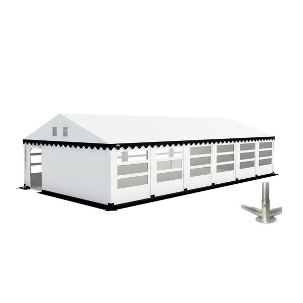 GO-PRO Limited Edition 6x12 Partytent met grondframe Wit-Blauw