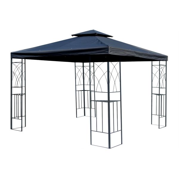 Tuinpaviljoen 3x3 m Graciosa Antraciet zonder zijwanden