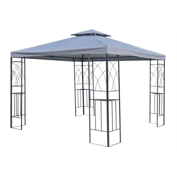 Tuinpaviljoen 3x3 m Graciosa Grey Dawn zonder zijwanden