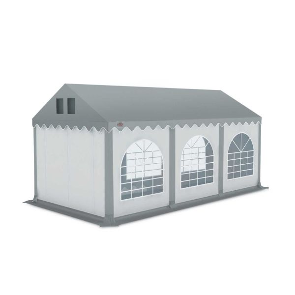 GO-PRO 3x6 Partytent Grijs dak zijwanden Wit-Grijs