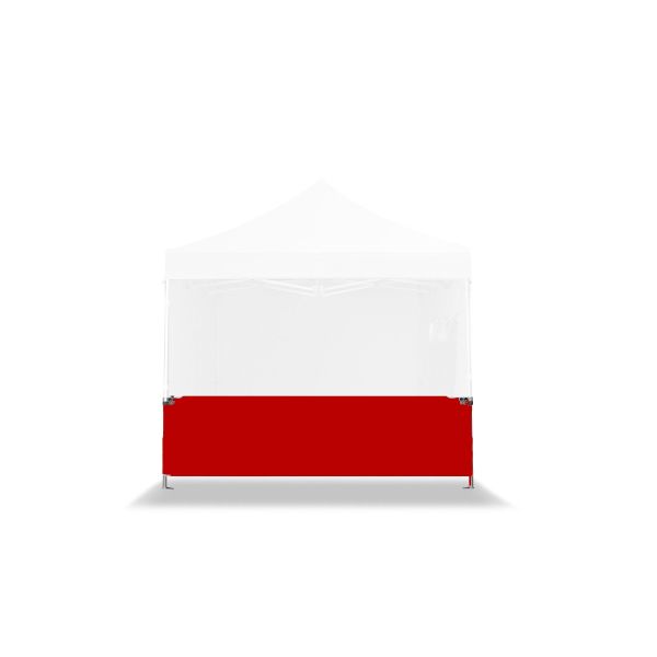 Easy Up Tent halve wand 6m voor GO-UP50 Rood met stang