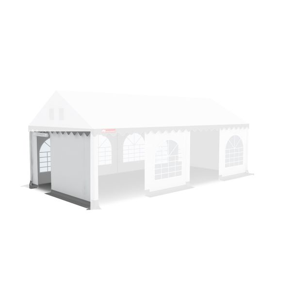 Kops paneel met ingang Wit-Grijs Grizzly Outdoor 4 meter