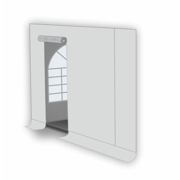 Kops paneel met ingang Wit Grizzly Outdoor 5 meter