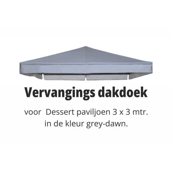 Dessert 3x3 Reserve Dak-doek vervangings dak Grey Dawn