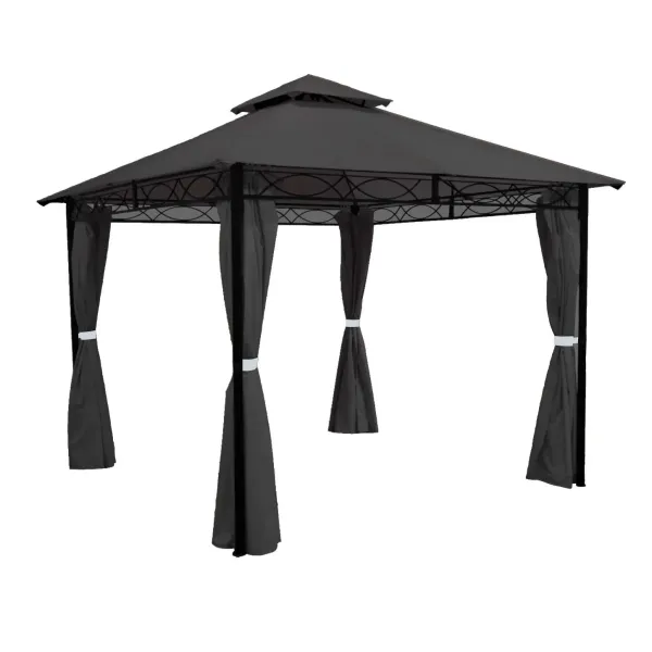 Tuinpaviljoen Façil 3x3 kleur antraciet