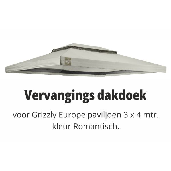 Grizzly Europe 3x4 reserve dakdoek vervangingsdak romantisch 