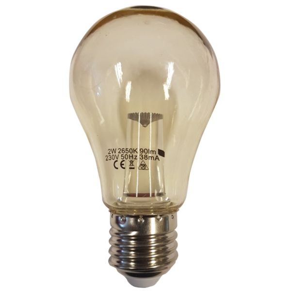 Led Peerlamp kunststof kap 2w warm wit