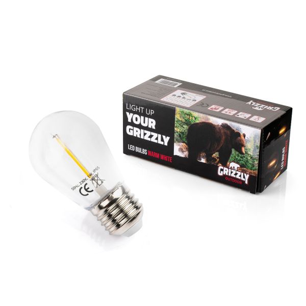 Set van 10 led filamentlampen warm wit