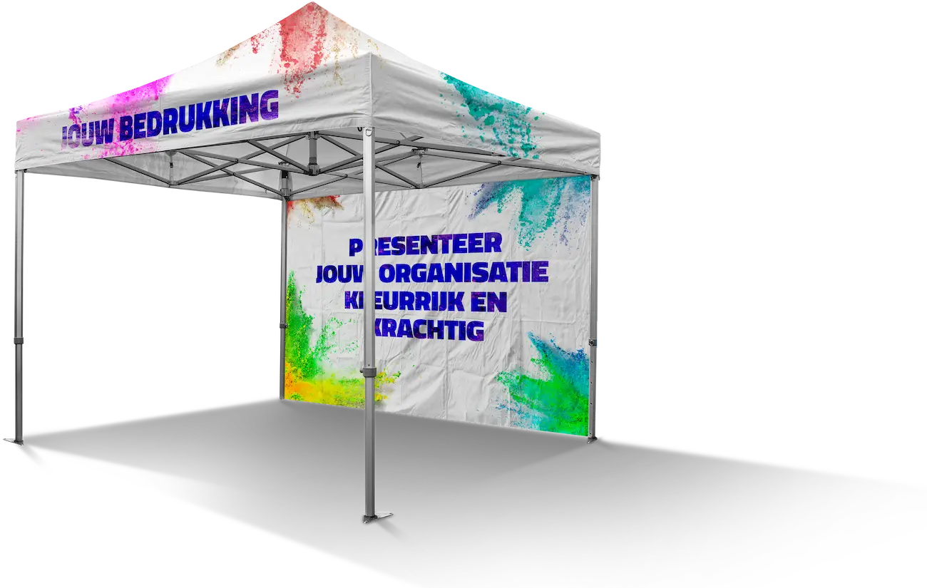 Jouw tent op maat bedrukt?